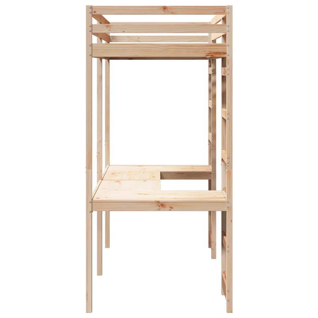 Struttura per letto soppalco Naturale 80 x 200 cm Pino massello | homemem39
