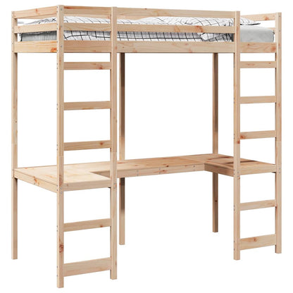 Struttura per letto soppalco Naturale 90 x 190 cm Pino massello | homemem39