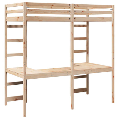 Struttura per letto soppalco Naturale 90 x 190 cm Pino massello | homemem39