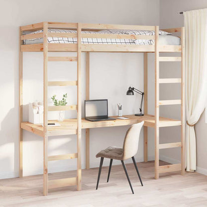 Struttura per letto soppalco Naturale 75 x 190 cm Pino massello | homemem39