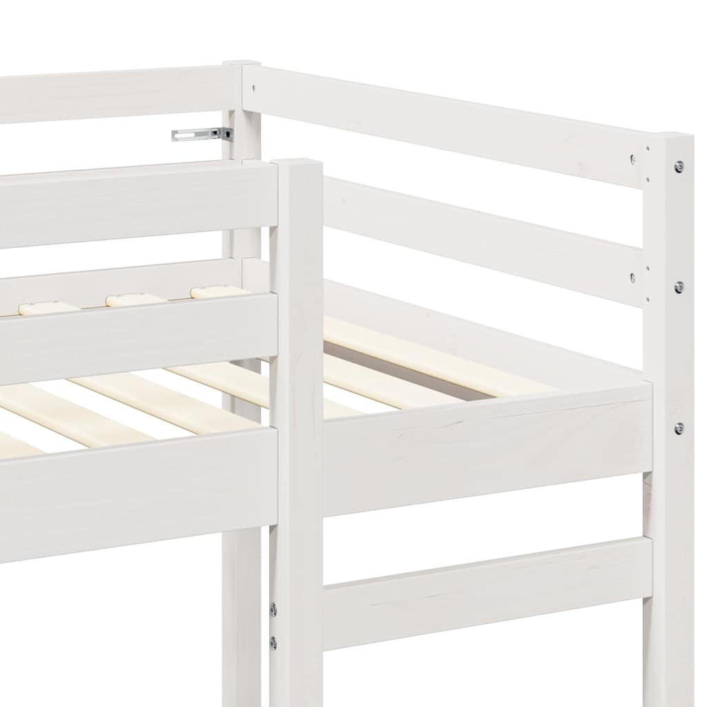 Struttura per letto soppalco Bianco 75 x 190 cm Pino massello | homemem39