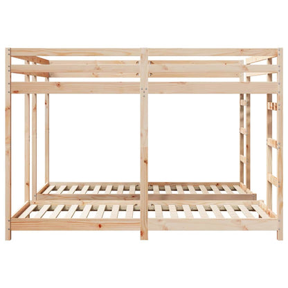 Struttura letto a castello triplo Naturale 80 / 200 x 200 cm | homemem39