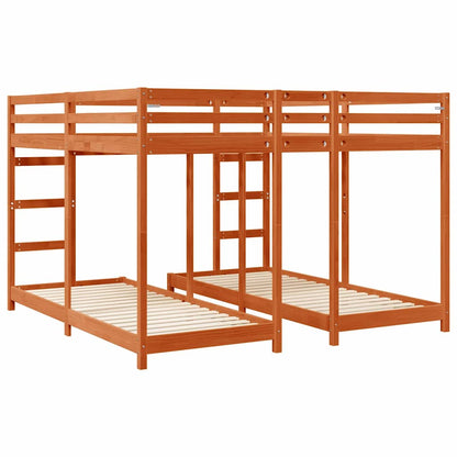 Struttura letto a castello triplo Marrone cerato 200 x 200 cm | homemem39