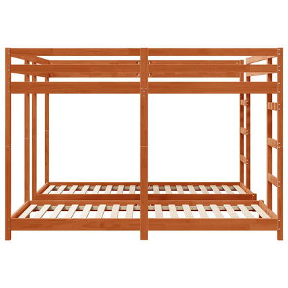 Struttura letto a castello triplo Marrone cerato 200 x 200 cm | homemem39