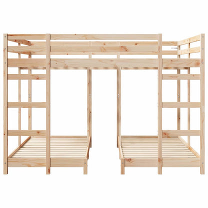 Struttura letto a castello triplo Marrone 160 x 200 cm | homemem39