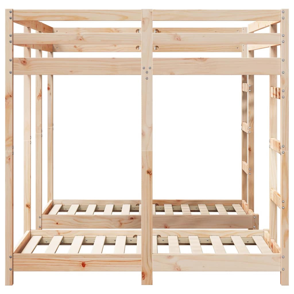 Struttura letto a castello triplo Marrone 140 x 200 cm | homemem39