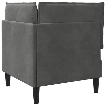 Divano con Stoccaggio Grigio Scuro Velluto | homemem39