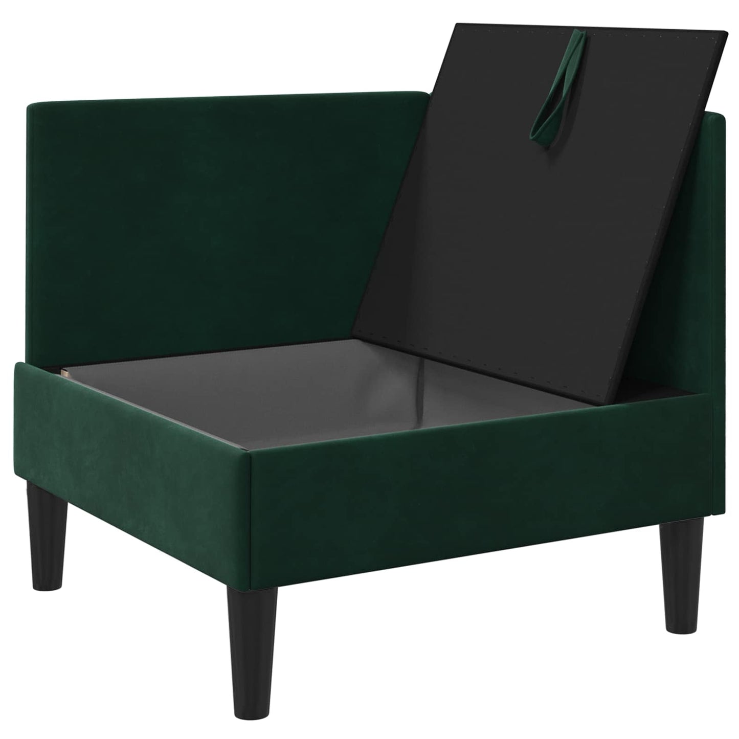 Divano con Stoccaggio Verde Scuro Velluto | homemem39