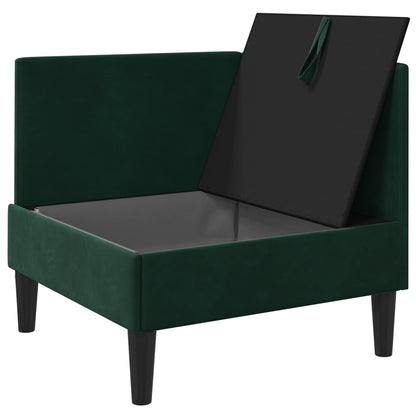 Divano con Stoccaggio Verde Scuro Velluto | homemem39