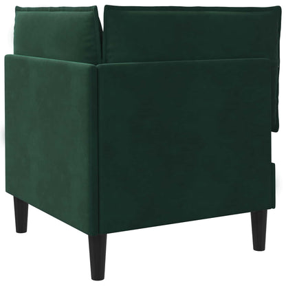 Divano con Stoccaggio Verde Scuro Velluto