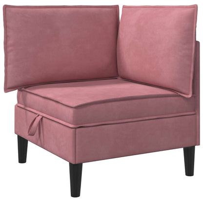 Divano con Stoccaggio Rosa Velluto | homemem39