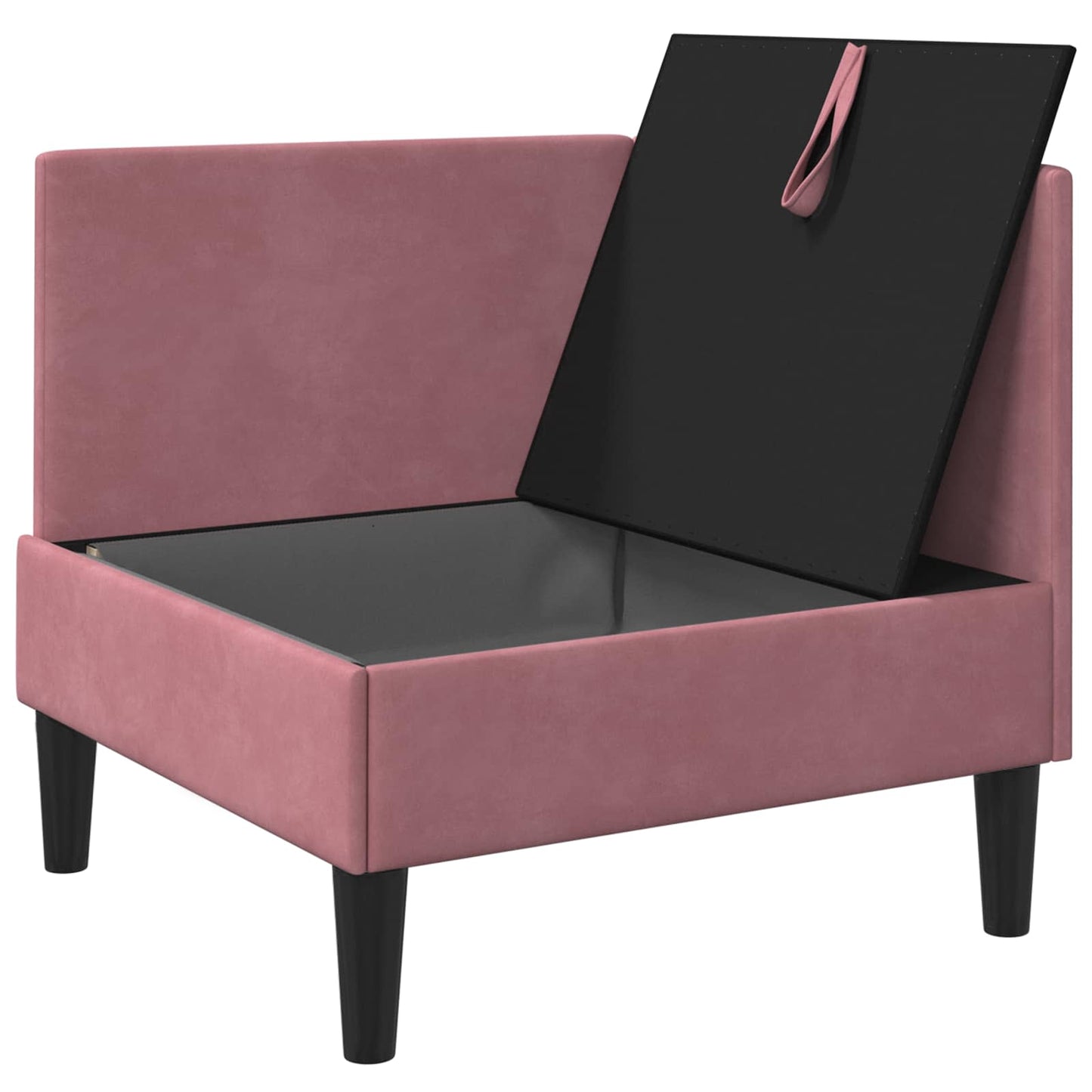 Divano con Stoccaggio Rosa Velluto | homemem39