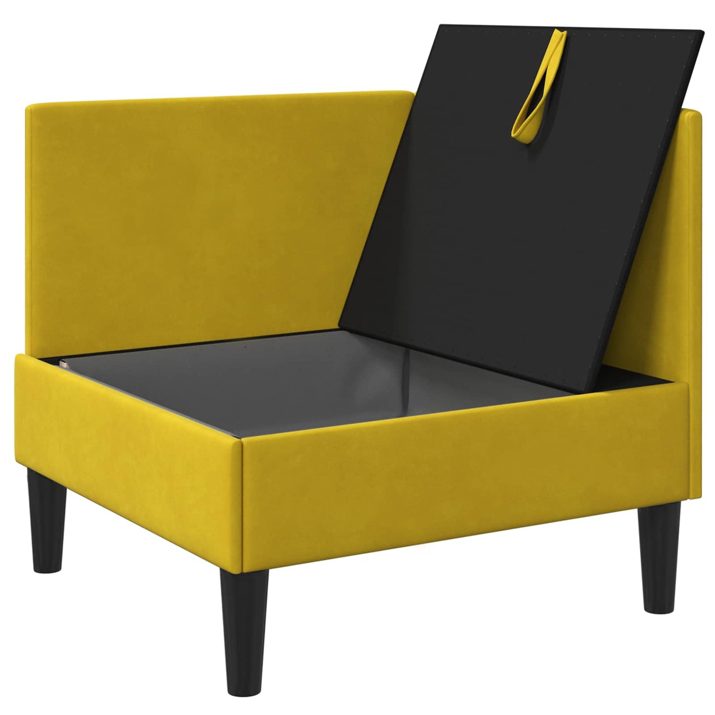 Divano con Stoccaggio Giallo Velluto