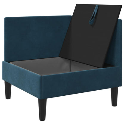 Divano con Stoccaggio Blu Velluto | homemem39