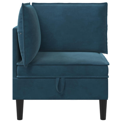 Divano con Stoccaggio Blu Velluto | homemem39