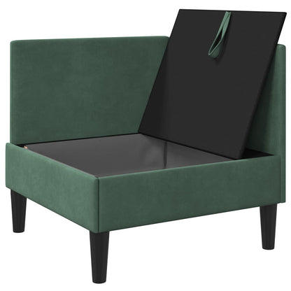 Divano con Stoccaggio Verde Mare Velluto | homemem39