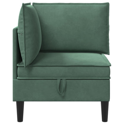 Divano con Stoccaggio Verde Mare Velluto | homemem39