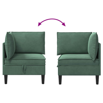 Divano con Stoccaggio Verde Mare Velluto | homemem39