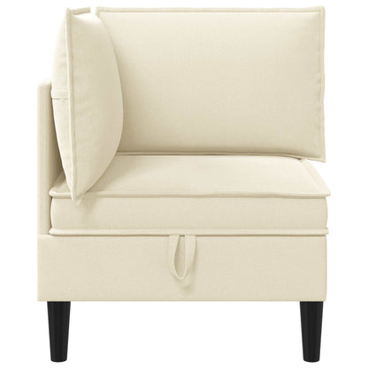 Divano Angolare con Storage Crema Velluto | homemem39