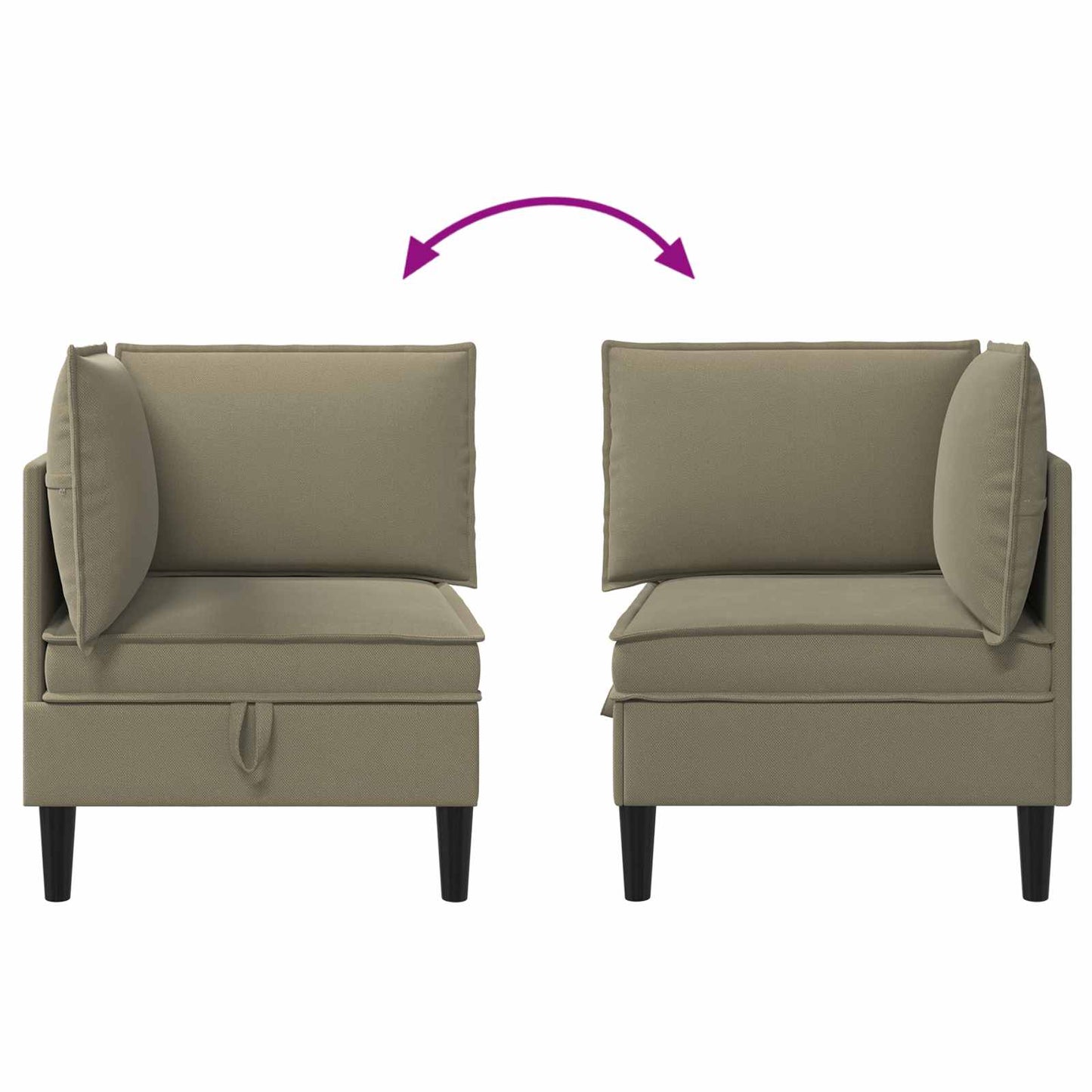 Divano Angolare con Storage Cachi Velluto | homemem39