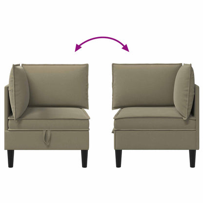 Divano Angolare con Storage Cachi Velluto | homemem39