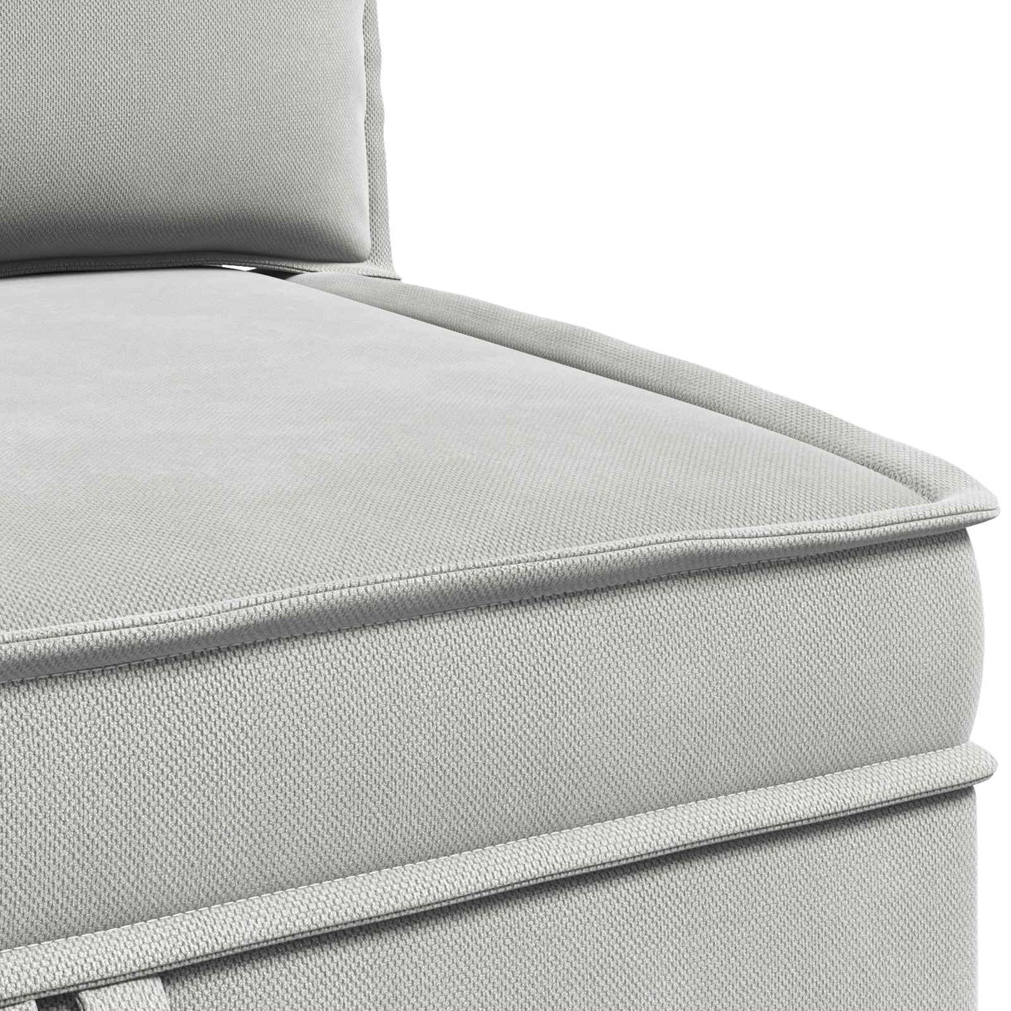 Divano Angolare con Storage Grigio chiaro Velluto