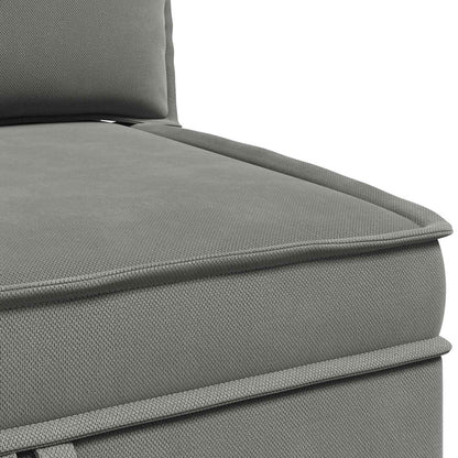 Divano Angolare con Storage Grigio scuro Velluto