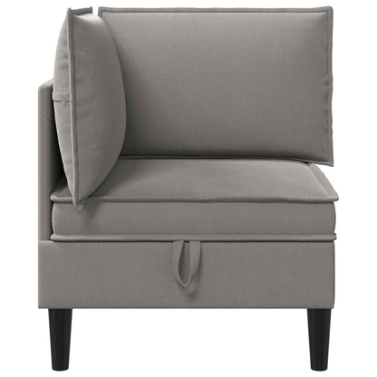 Divano Angolare con Storage Grigio scuro Velluto