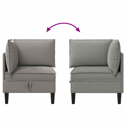 Divano Angolare con Storage Grigio scuro Velluto