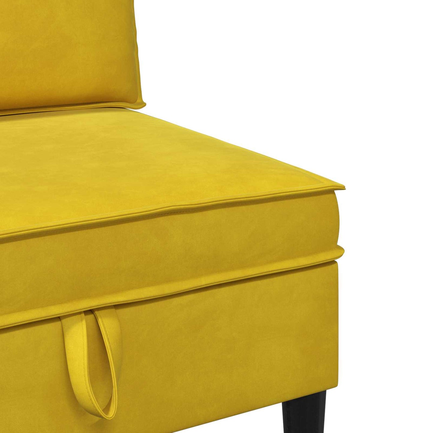 Divano Centrale con Spazio di Archiviazione Giallo Velluto | homemem39