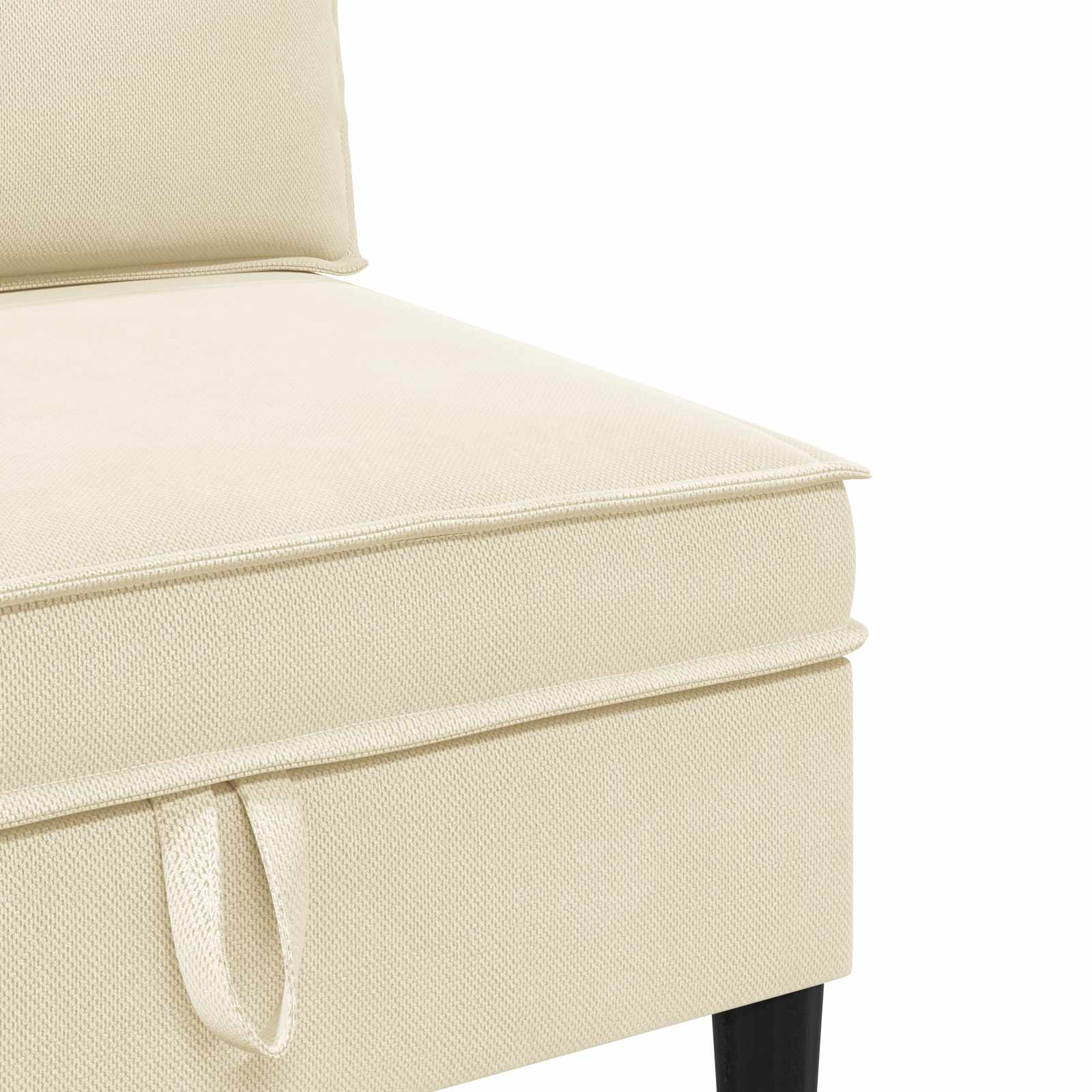 Divano Medio con Storage Crema Velluto | homemem39