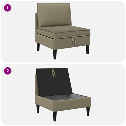 Divano Medio con Storage Cachi Velluto | homemem39