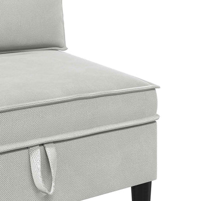 Divano Medio con Storage Grigio chiaro Velluto | homemem39