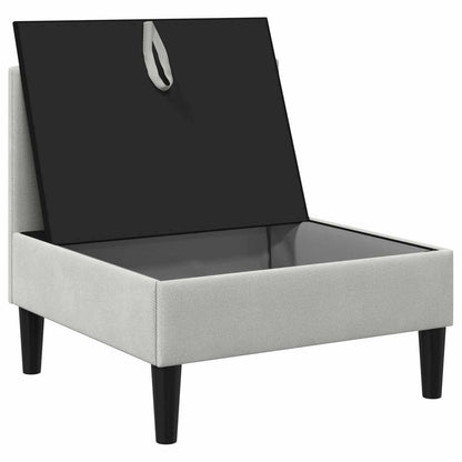 Divano Medio con Storage Grigio chiaro Velluto | homemem39