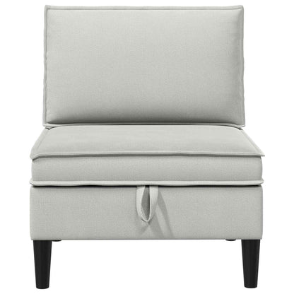 Divano Medio con Storage Grigio chiaro Velluto | homemem39