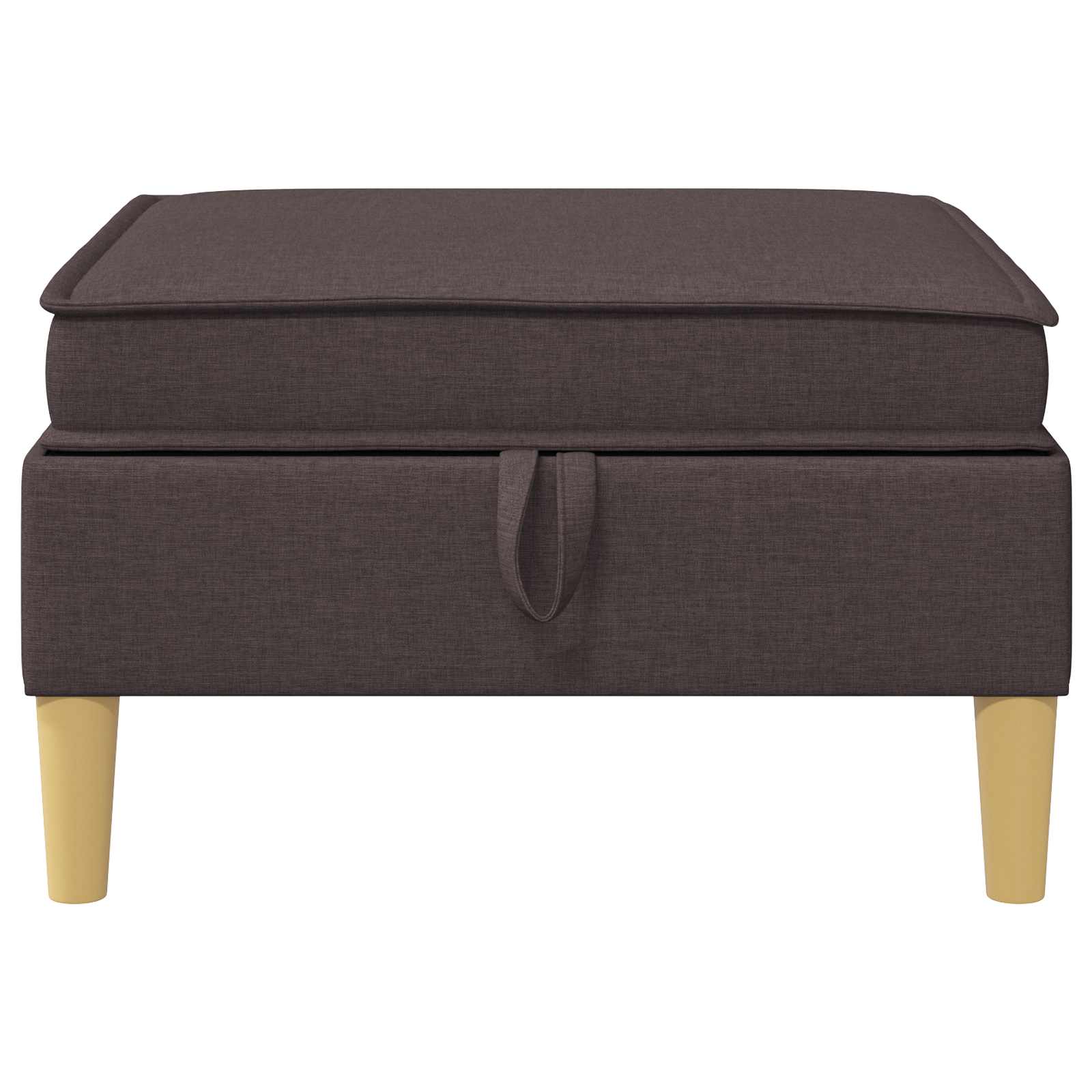 Pouf con Storage Marrone Scuro Tessuto | homemem39