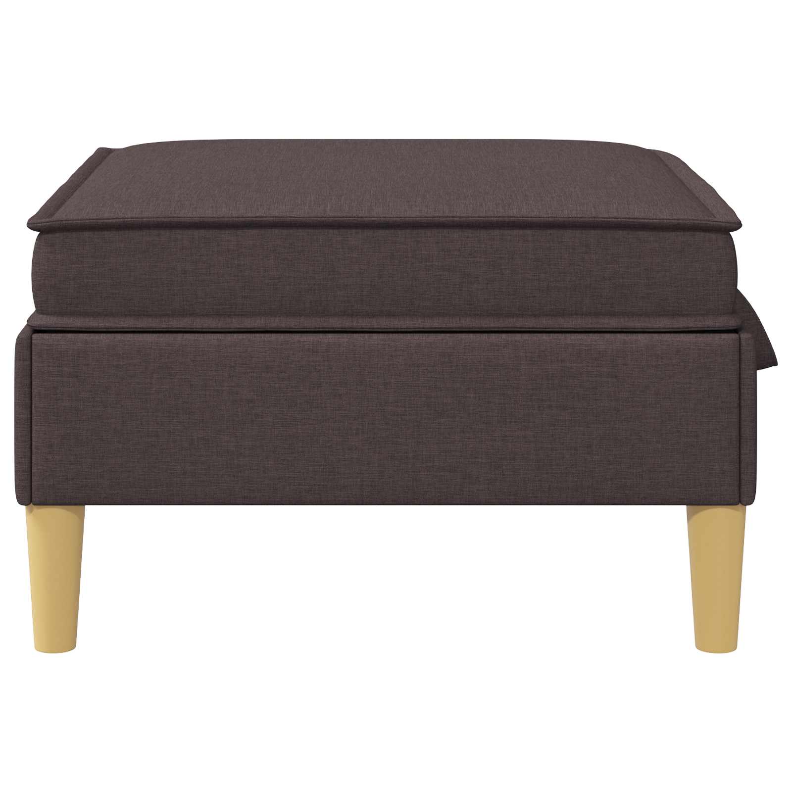 Pouf con Storage Marrone Scuro Tessuto | homemem39