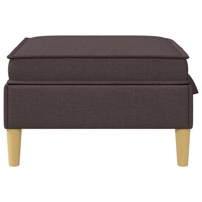 Pouf con Storage Marrone Scuro Tessuto | homemem39