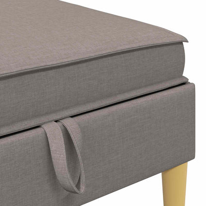 Pouf con Storage Tortora Tessuto | homemem39