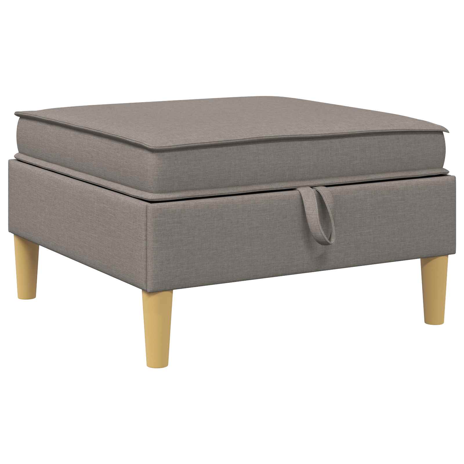Pouf con Storage Tortora Tessuto | homemem39