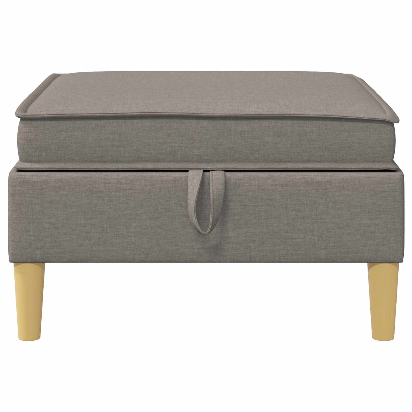 Pouf con Storage Tortora Tessuto | homemem39