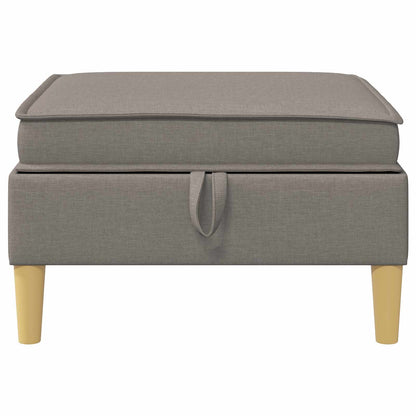 Pouf con Storage Tortora Tessuto | homemem39