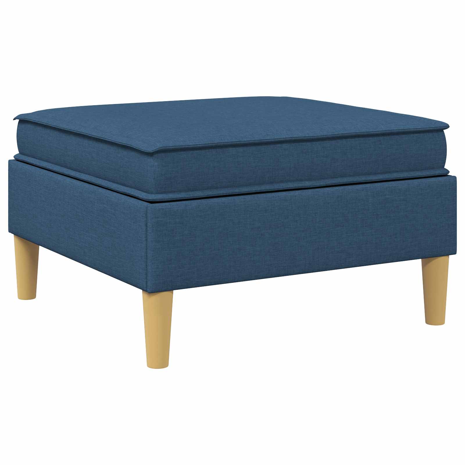 Pouf con Storage Blu Tessuto | homemem39