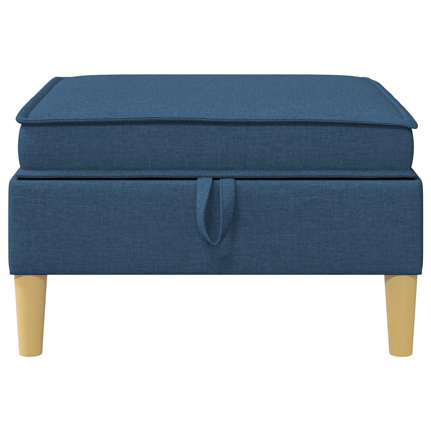 Pouf con Storage Blu Tessuto | homemem39