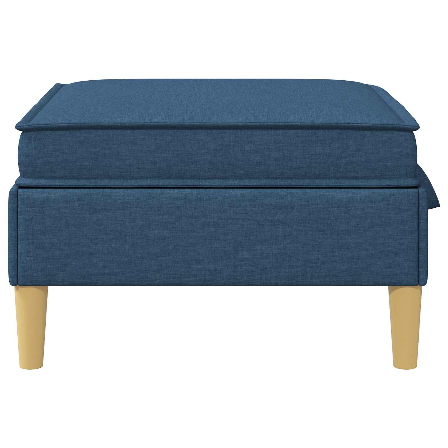 Pouf con Storage Blu Tessuto | homemem39