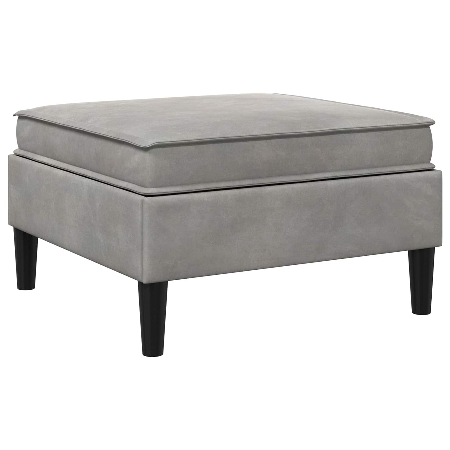 Pouf con Storage Grigio Chiaro Velluto | homemem39