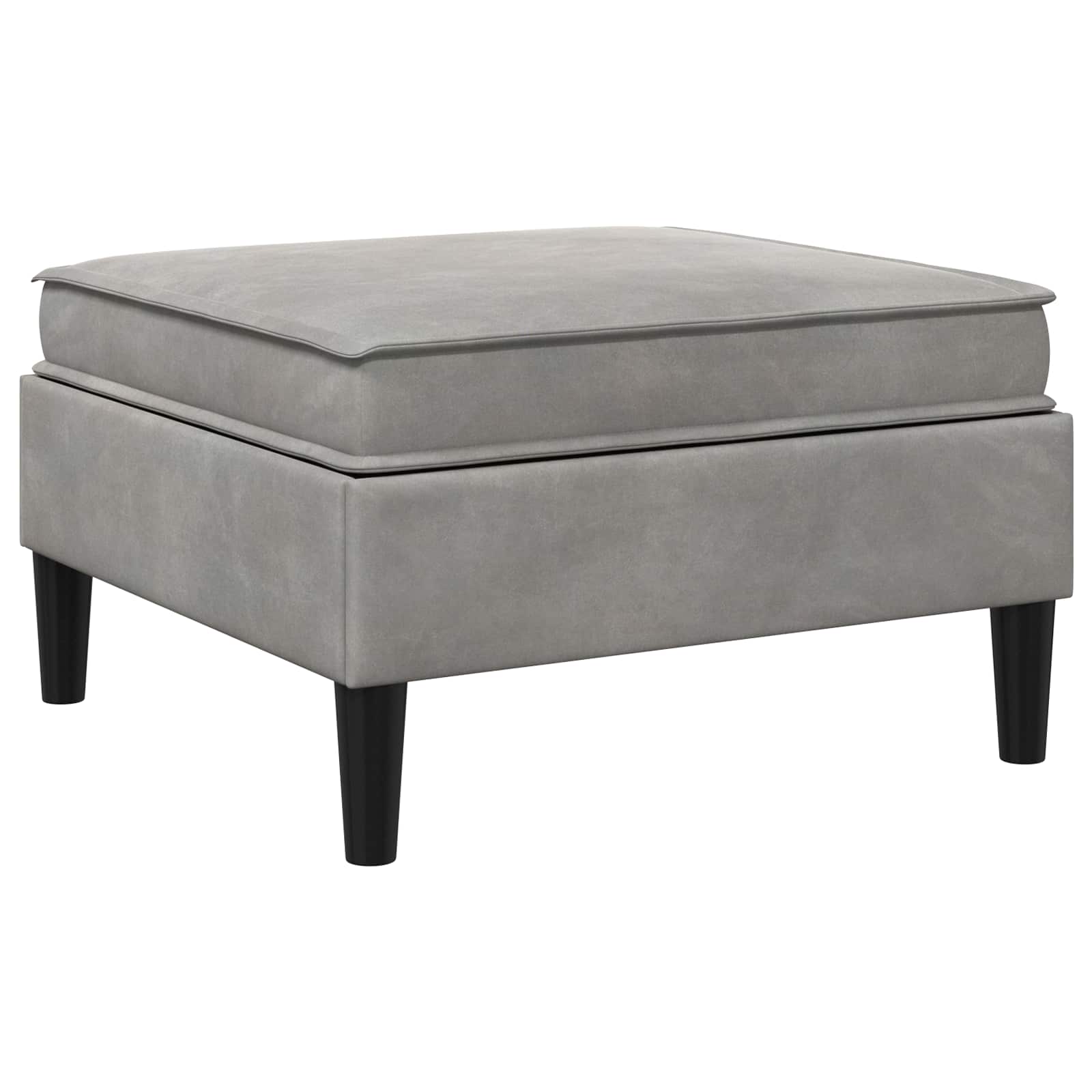 Pouf con Storage Grigio Chiaro Velluto | homemem39