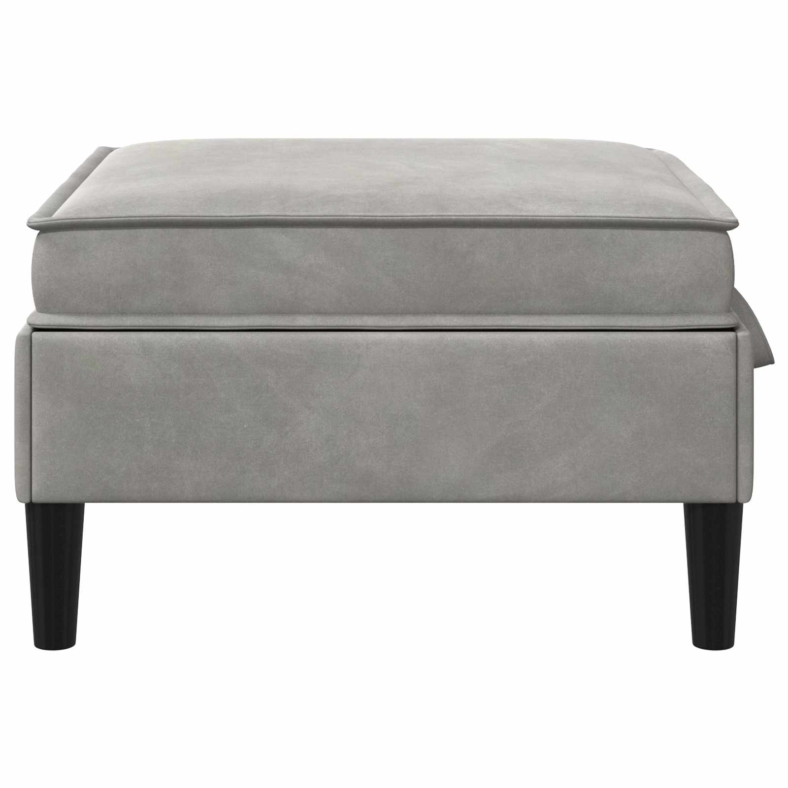 Pouf con Storage Grigio Chiaro Velluto | homemem39