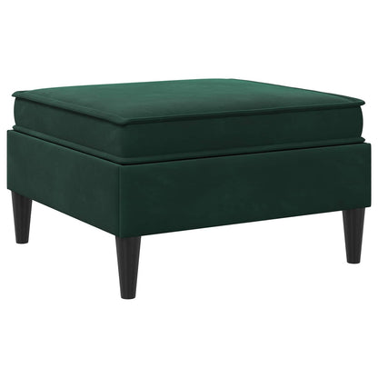 Pouf con Storage Verde Scuro Velluto | homemem39