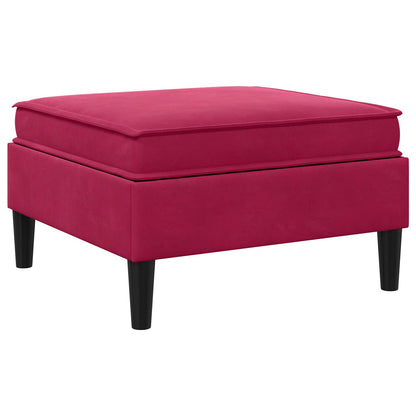 Pouf con Storage Rosso Vino Velluto | homemem39